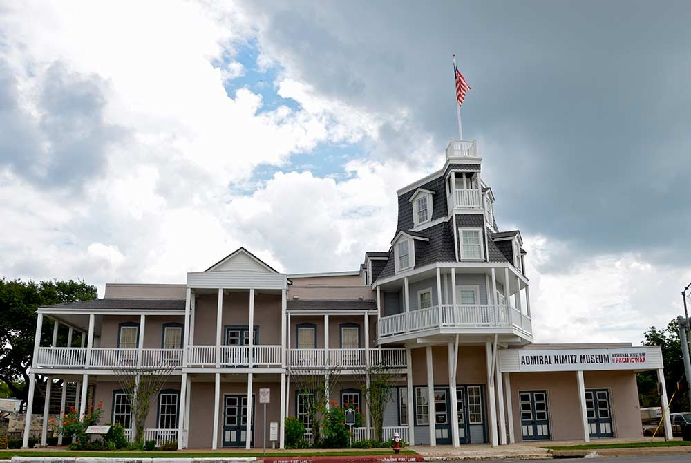 Museum wiith tower above door