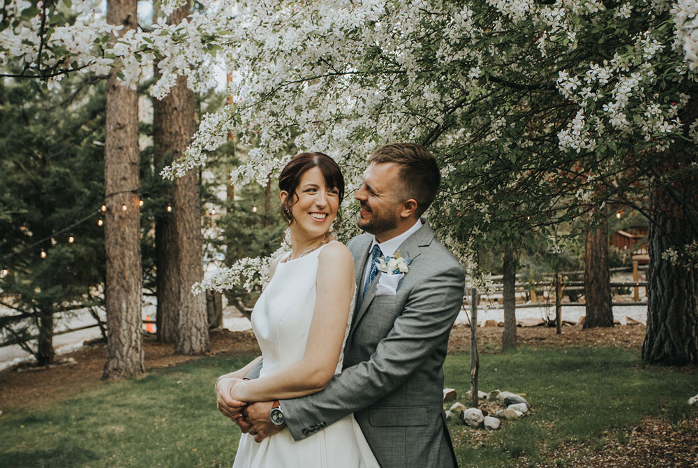 Bride and Groom smiling