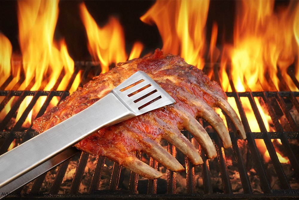 ribs on a grill