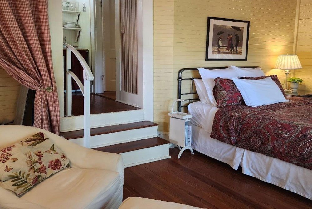 Bedroom and seating area