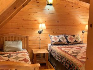 Two beds in loft bedroom