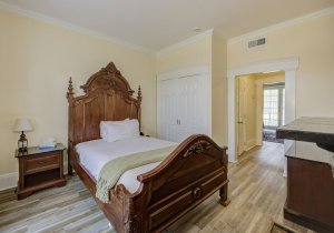 Bed with night stand