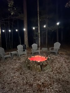 An outdoor fire pit