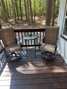 Outdoor deck with chairs