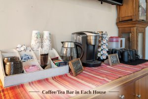 Coffee/tea bar in each house