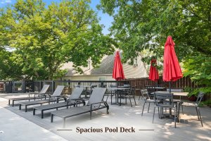 Spacious pool deck
