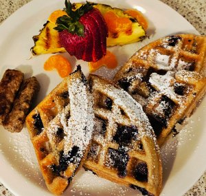 Waffles and Sausage