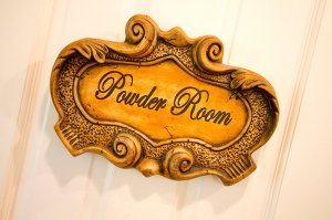 Sign reading powder room