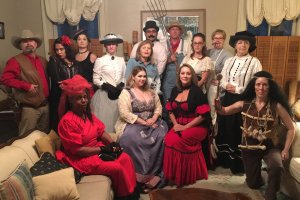 Murder Mysteries group in living room