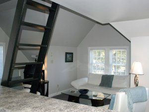 Sofa and coffee table in living room