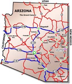 Map to Hannagan Meadow Lodge - Arizona White Mountains on the Coronado Trail