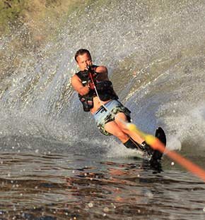 Water Skiing on Lake Arrowhead in California
