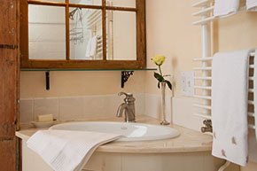 Southwest chamber bathroom at Simeon Potter House