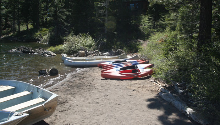 Canoes on a beach