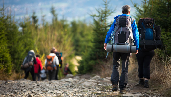 Group of people hiking