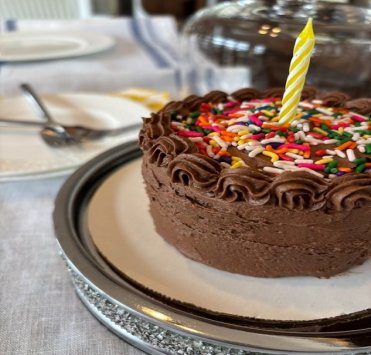 Birthday cake at the Spouter Inn