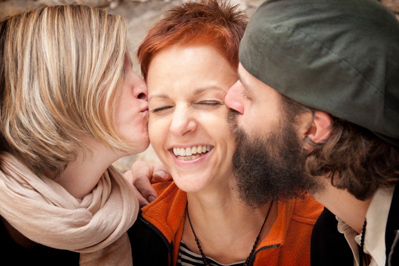 Friends posing for picture