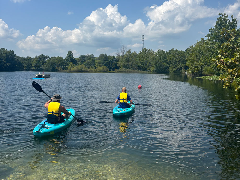 Kayakers on the lake