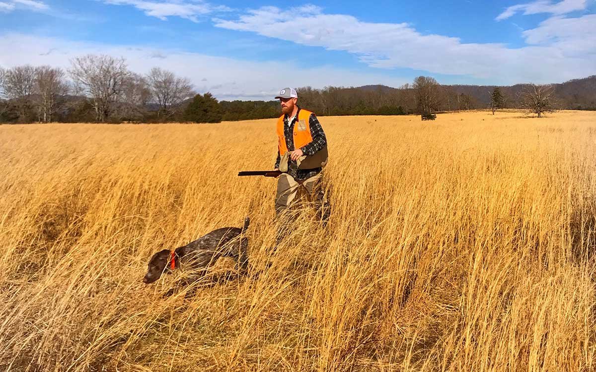 Hunter with Rifle and Dog