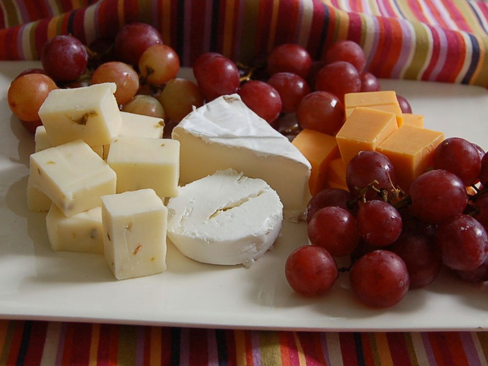 Cheese and fruit plate