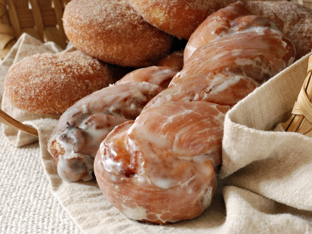 Doughnuts in a basket
