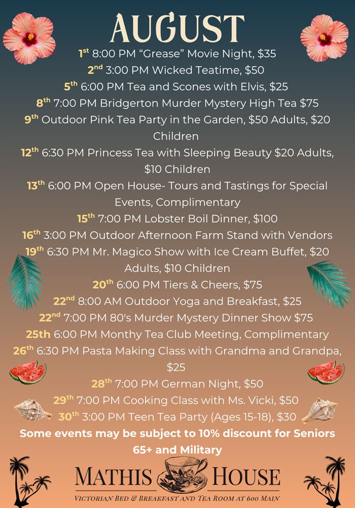 August Event Flyer