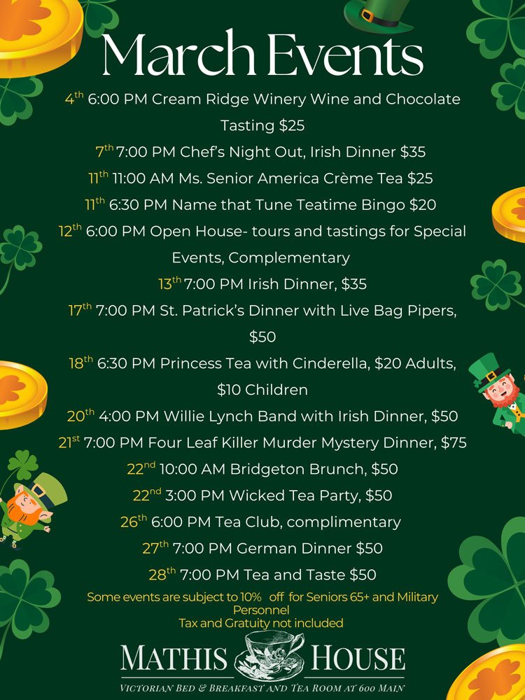 March Events Flier
