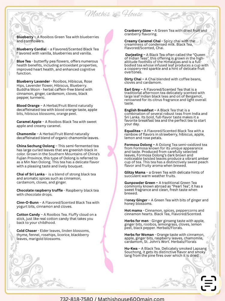 Tea Menu Page 5