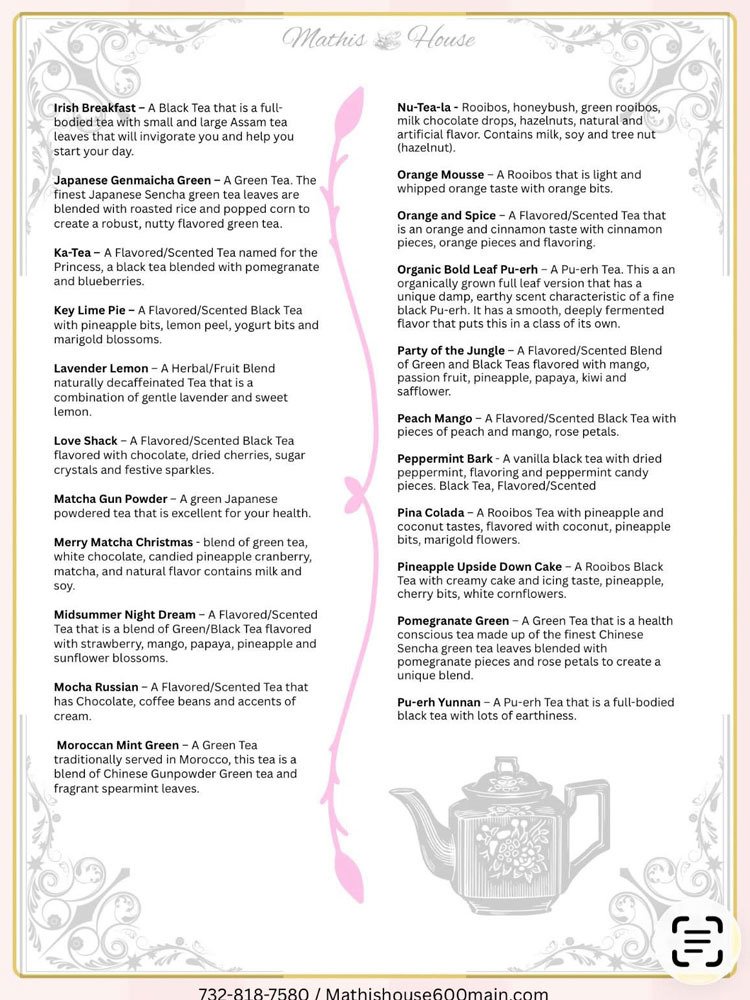 Tea Menu Page 6