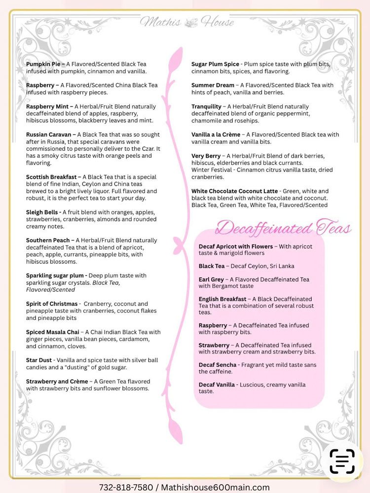 Tea Menu Page 7