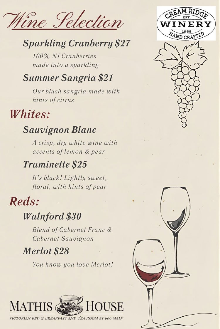 Cream Ridge Wine Flyer