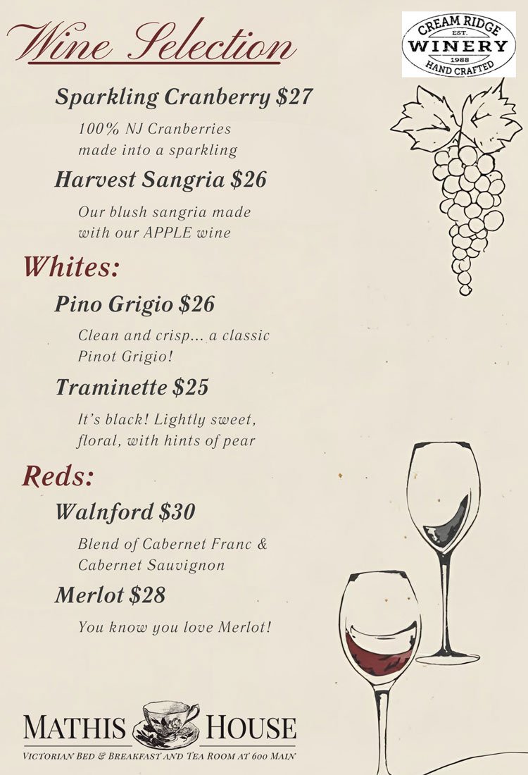 Cream Ridge Wine Flier