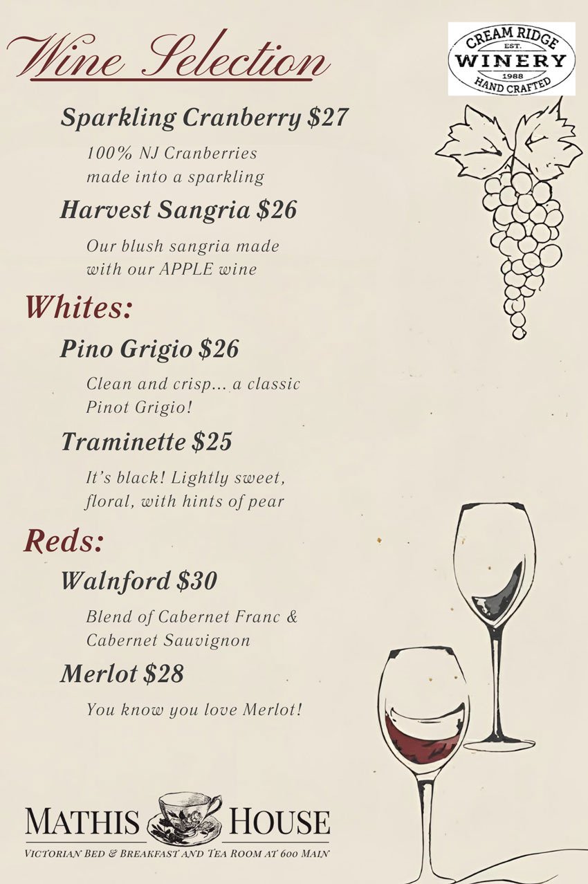 Cream Ridge Wine Flier