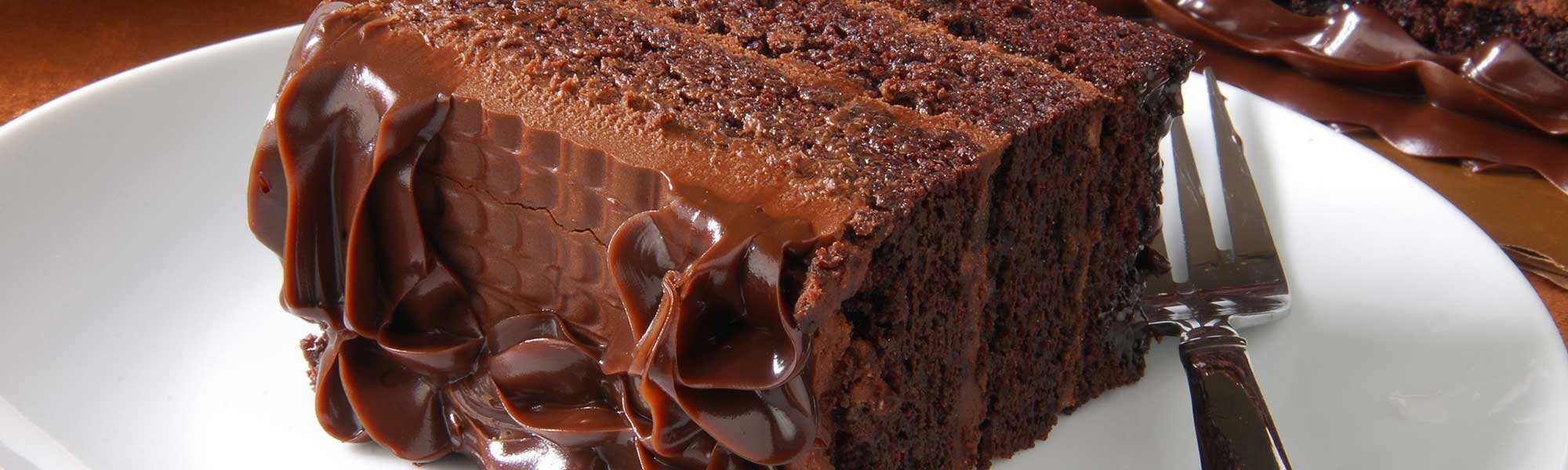 Slice of chocolate cake